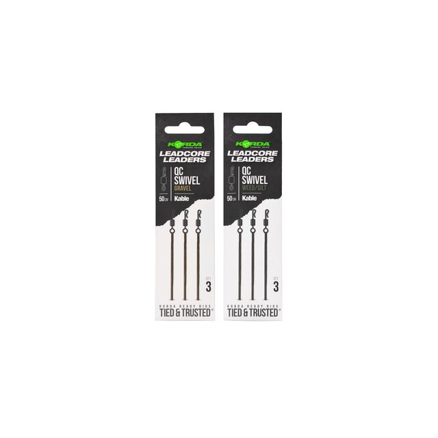 Korda Leadcore Leaders QC Swivel 3Stk.