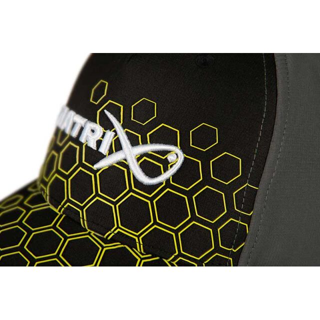 Matrix Hex Print Baseball Cap Black
