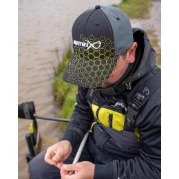 Matrix Hex Print Baseball Cap Black