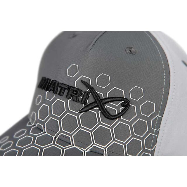 Matrix Hex Print Baseball Cap Grey