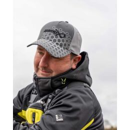 Matrix Hex Print Baseball Cap Grey