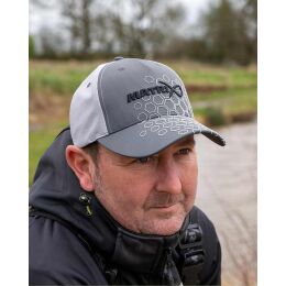 Matrix Hex Print Baseball Cap Grey
