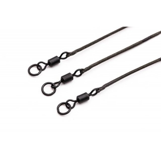 Korda Leadcore Leaders Ring Swivel Weed 1,00m 3 Stk.
