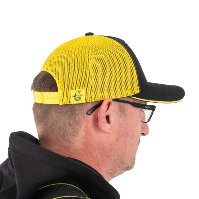 Black Cat Black and Yellow Trucker Cap