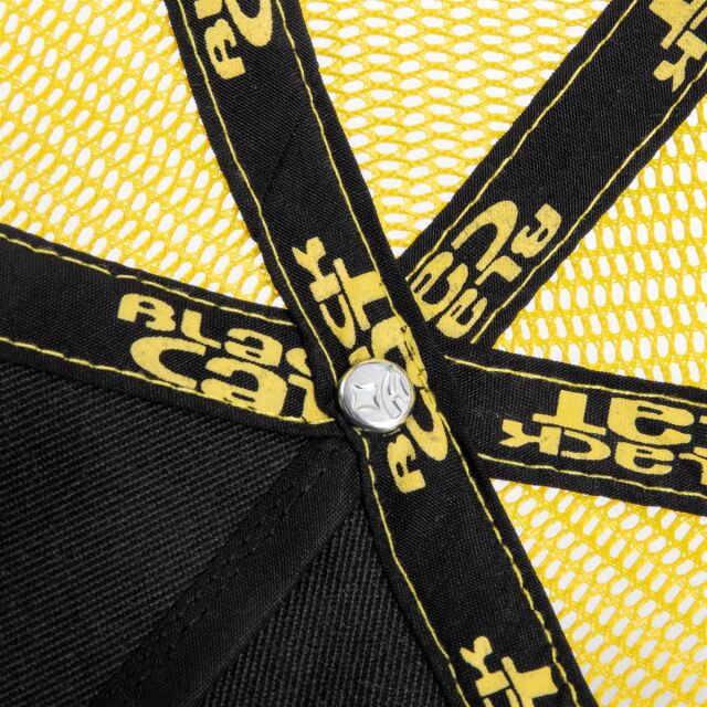 Black Cat Black and Yellow Trucker Cap