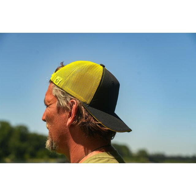Black Cat Black and Yellow Trucker Cap
