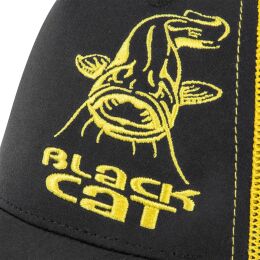 Black Cat Black and Yellow Trucker Cap
