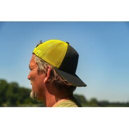 Black Cat Black and Yellow Trucker Cap