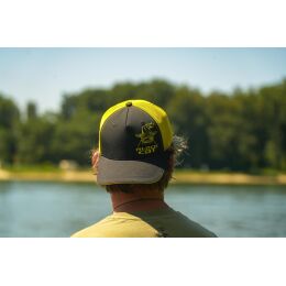 Black Cat Black and Yellow Trucker Cap