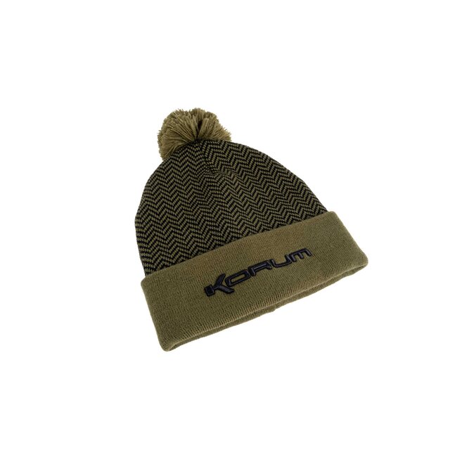 Korum Thermal Beanie Hat Black/Olive | Warme Winterm�tze
