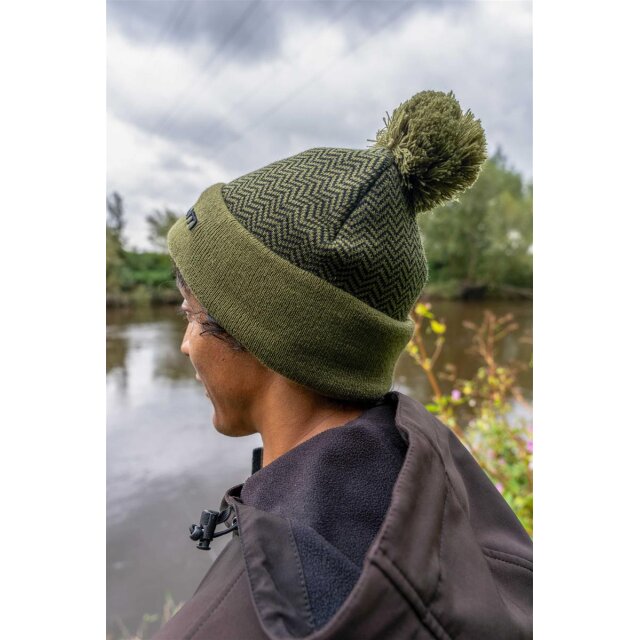 Korum Thermal Beanie Hat Black/Olive | Warme Wintermütze