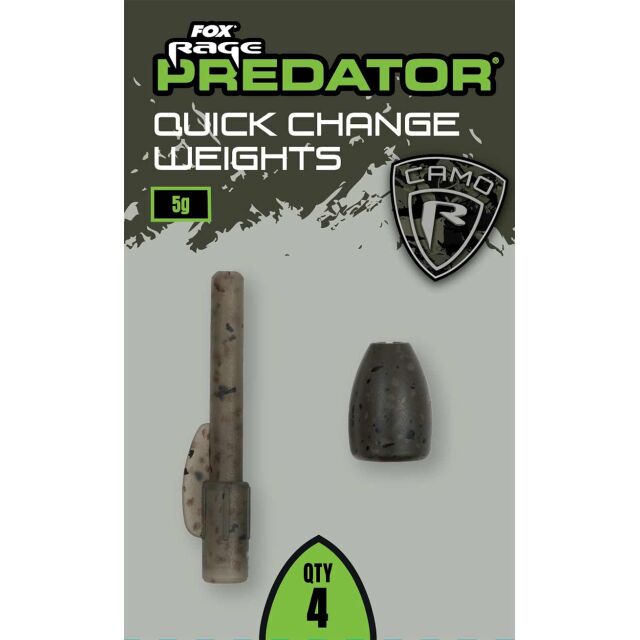 FOX Rage Predator Camo Quick Change Weights 4Stk. 10g