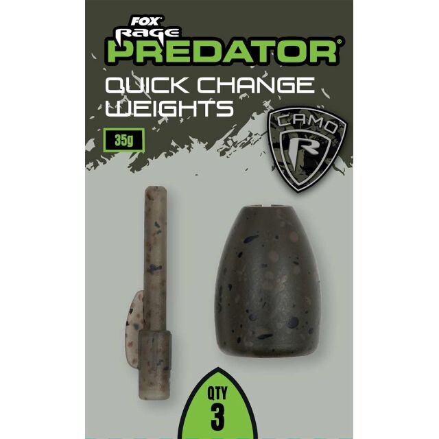 FOX Rage Predator Camo Quick Change Weights 4Stk. 10g