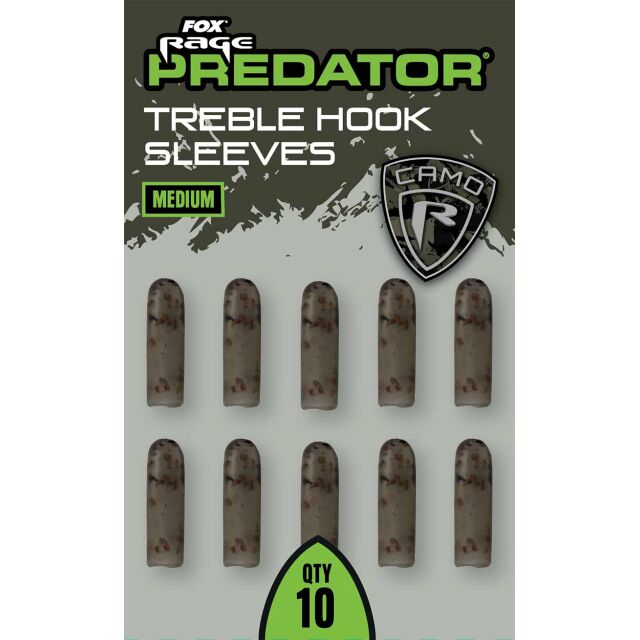 FOX Rage Predator Camo Treble Hook Sleeves 10Stk. Medium