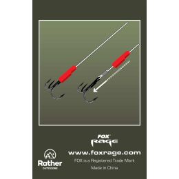 FOX Rage Predator Red Treble Hook Sleeves 10Stk. Large