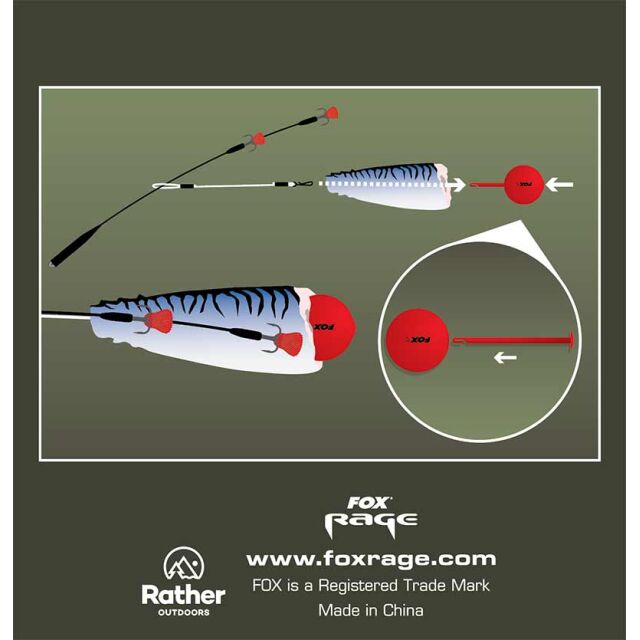 FOX Rage Predator Bait Poppers Red X-Large