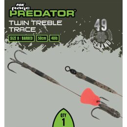 FOX Rage Predator Twin Treble Trace 52cm