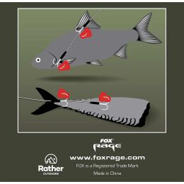 FOX Rage Predator Twin Treble Trace 52cm #8 Barbed 40lb