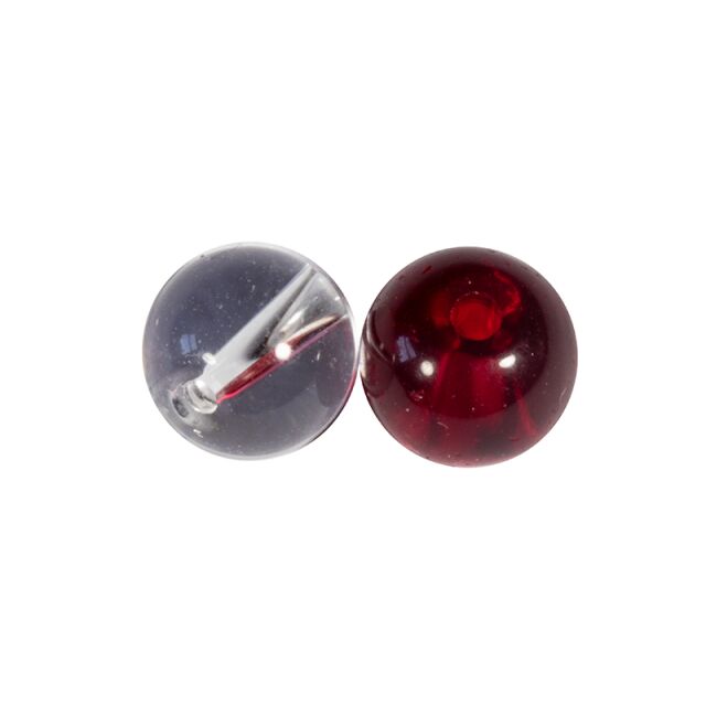 FOX Rage Strike Point 6mm Glass Beads clear & red 10Stk.