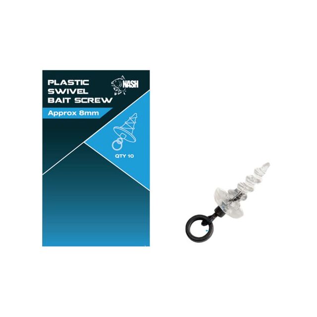 Nash Plastic Swivel Bait Screw 10 Stk.