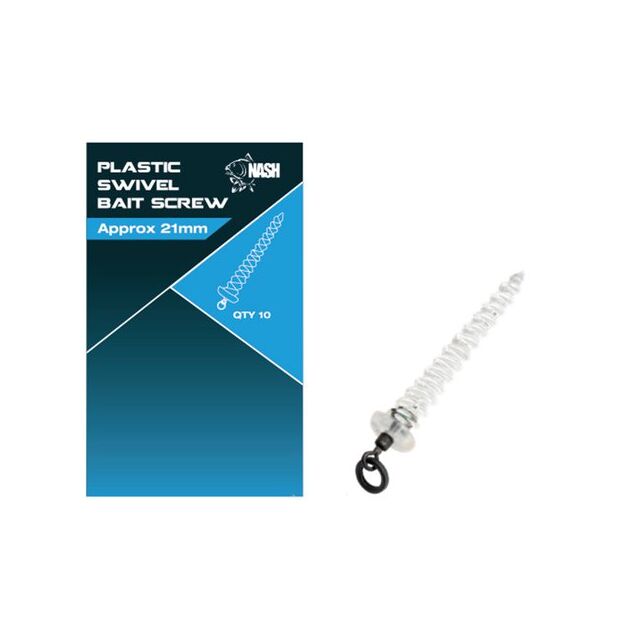 Nash Plastic Swivel Bait Screw 10 Stk.