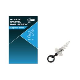 Nash Plastic Swivel Bait Screw 10 Stk. 13mm