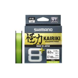 Shimano Kairiki 8+ Mantis Green 150m 0,10mm 3,60kg