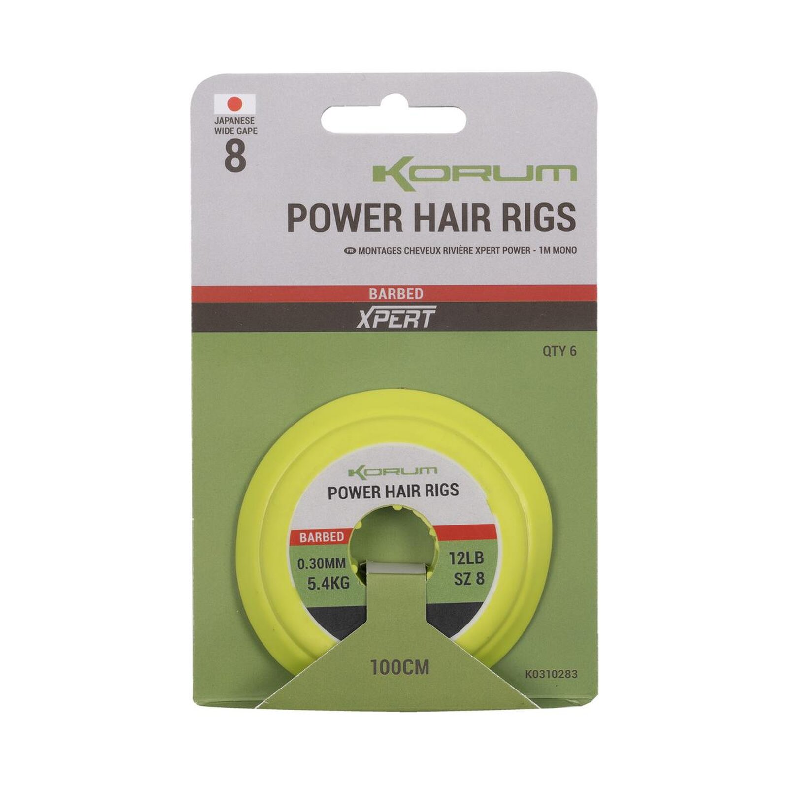 Korum Power Hair Rigs 1,00m 8Stk.