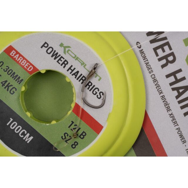 Korum Power Hair Rigs 1,00m 8Stk.