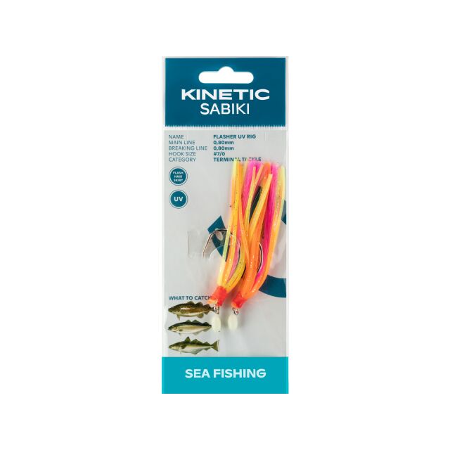 Kinetic Sabiki Flasher UV 0,80mm #7/0 1Stk.