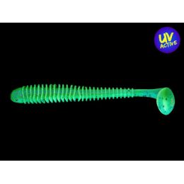 Keitech Swing Impact 4" Motoroil / Chartreuse