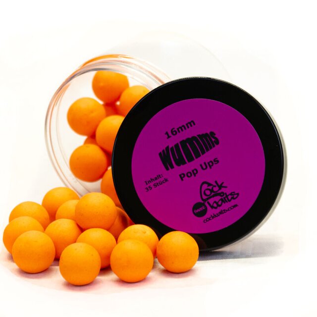 Cockbaits PopUps WUMMS orange 16mm 35Stk.