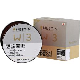 Rolle bespulen mit: Westin W3-Braid Bright White 1,00m 0,10mm 3,5kg 8lb PE 0.4