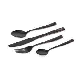 FOX Cookware Black Stainless Cutlery Set Outdoor Besteck