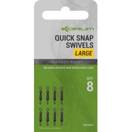 Korum Smokescreen Quick Snap Swivel 10Stk. Large