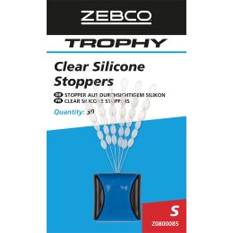 Zebco Trophy Klare Silikon Stopper 30Stk. S
