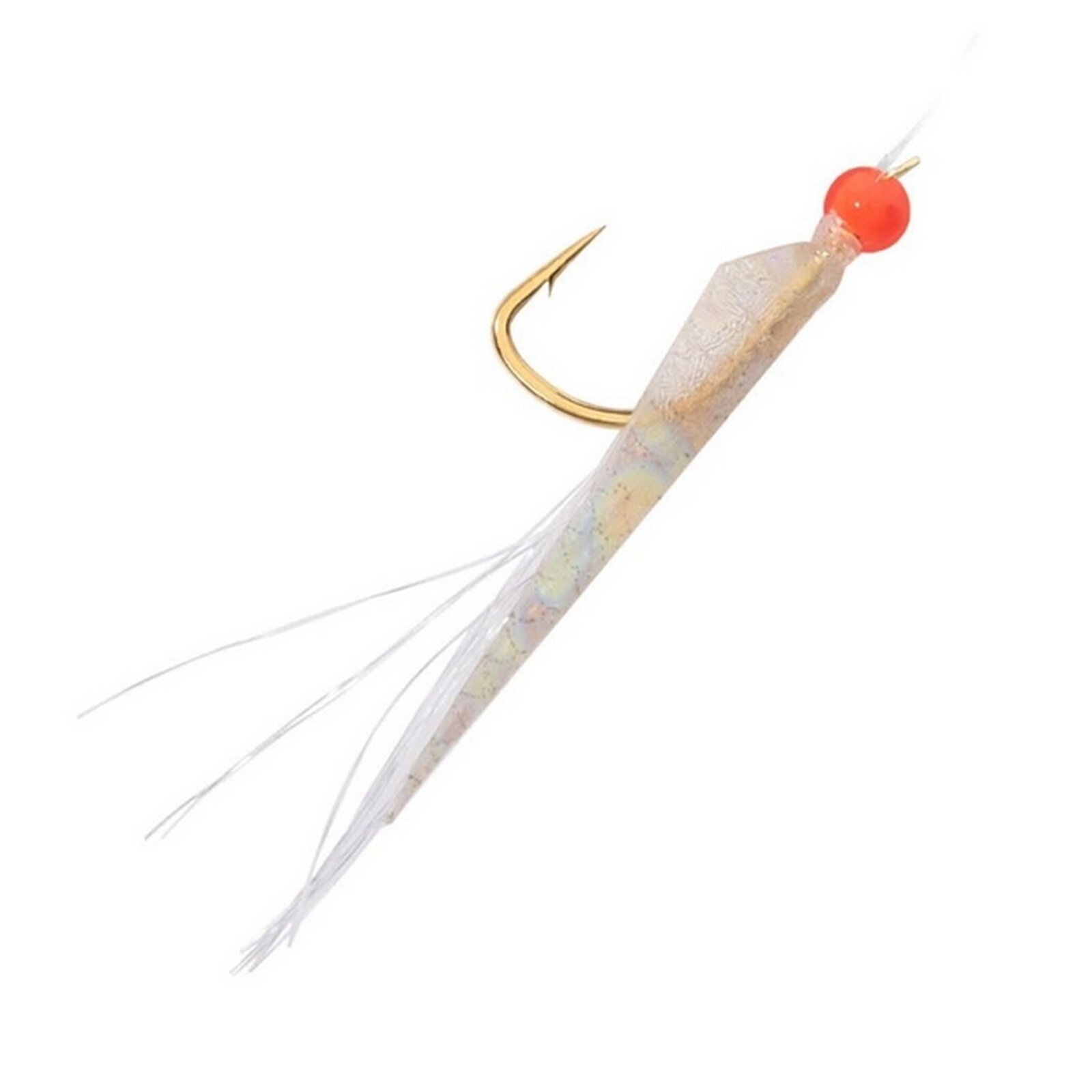 BKK Micro Flash NFA-02 White natural fish skin + Green resin-Fluorocarbon 1Stk. 6*11# (6#) 5cm