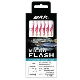 BKK Micro Flash NFA-02 Pink natural fish skin + Green resin-Fluorocarbon 1Stk. 6*9# (8#) 5cm