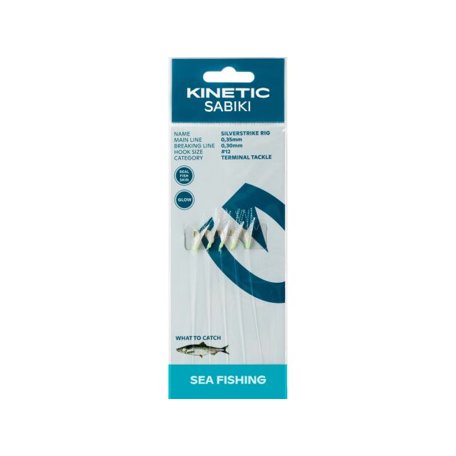 Kinetic Sabiki Silverstrike 150cm Fishskin/Flash 1Stk.