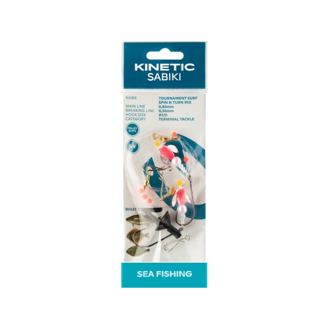 Kinetic Sabiki Tournament Surf Spin&Turn #1/0 110cm 0,80mm 0,50mm 1Stk.