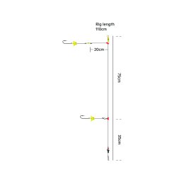 Kinetic Sabiki Tournament Surf Spin&Turn #1/0 110cm 0,80mm 0,50mm 1Stk.