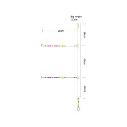 Kinetic Sabiki Tournament Spin&Turn #1 120cm 0,60Mm 0,50mm 1Stk.