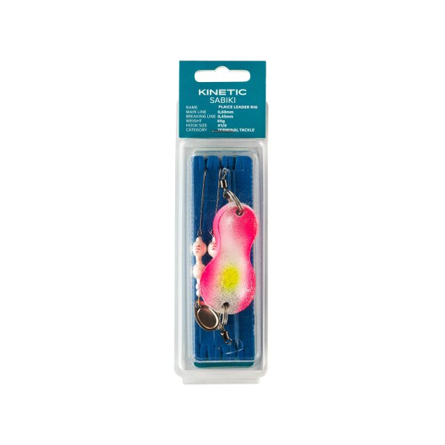 Kinetic Sabiki Plaice Leader #1/0 115cm 0,60mm 0,45mm Kinky Pinky 1Stk.