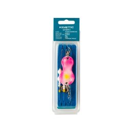 Kinetic Sabiki Plaice Leader #1/0 115cm 0,60mm 0,45mm Kinky Pinky 1Stk. 40g