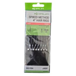 Korum Spiked Method Hair Rigs Barbed 4 #8 14lb