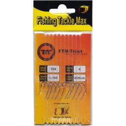 FTM Teighaken gebunden 250cm 10Stk. #4 0,18mm
