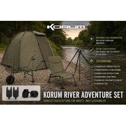 Korum River Adventure Set – Komplettausstattung für Ansitz- und Flussangler