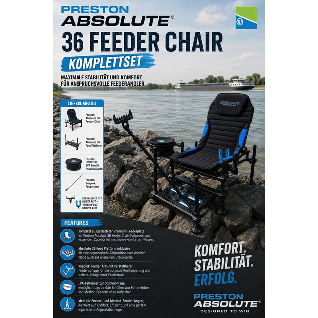 Preston Absolute 36 Feeder Chair Komplettset