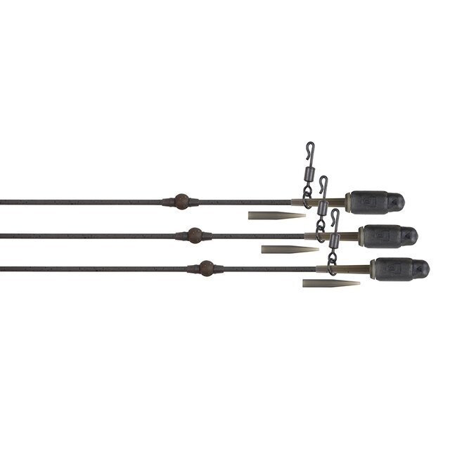 Fox Edges Tuff Tungsten Tubing Heli-Clip Rigs 3pcs