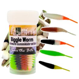 Zite Fishing Biggle Worm Knoblauch 6,5cm 8Stk.
